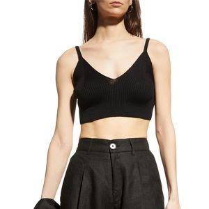 Laude the Label V-Neck Knit Crop Top